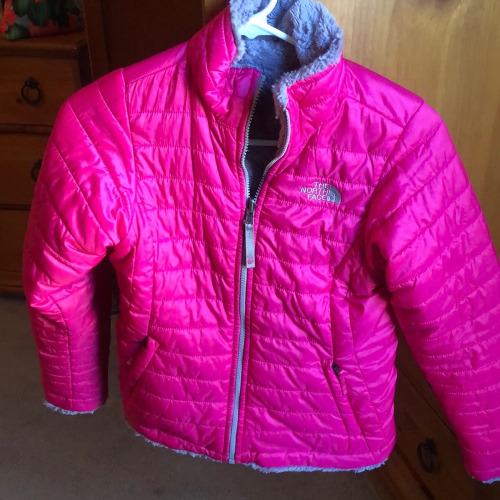 North face reversible girls jacket